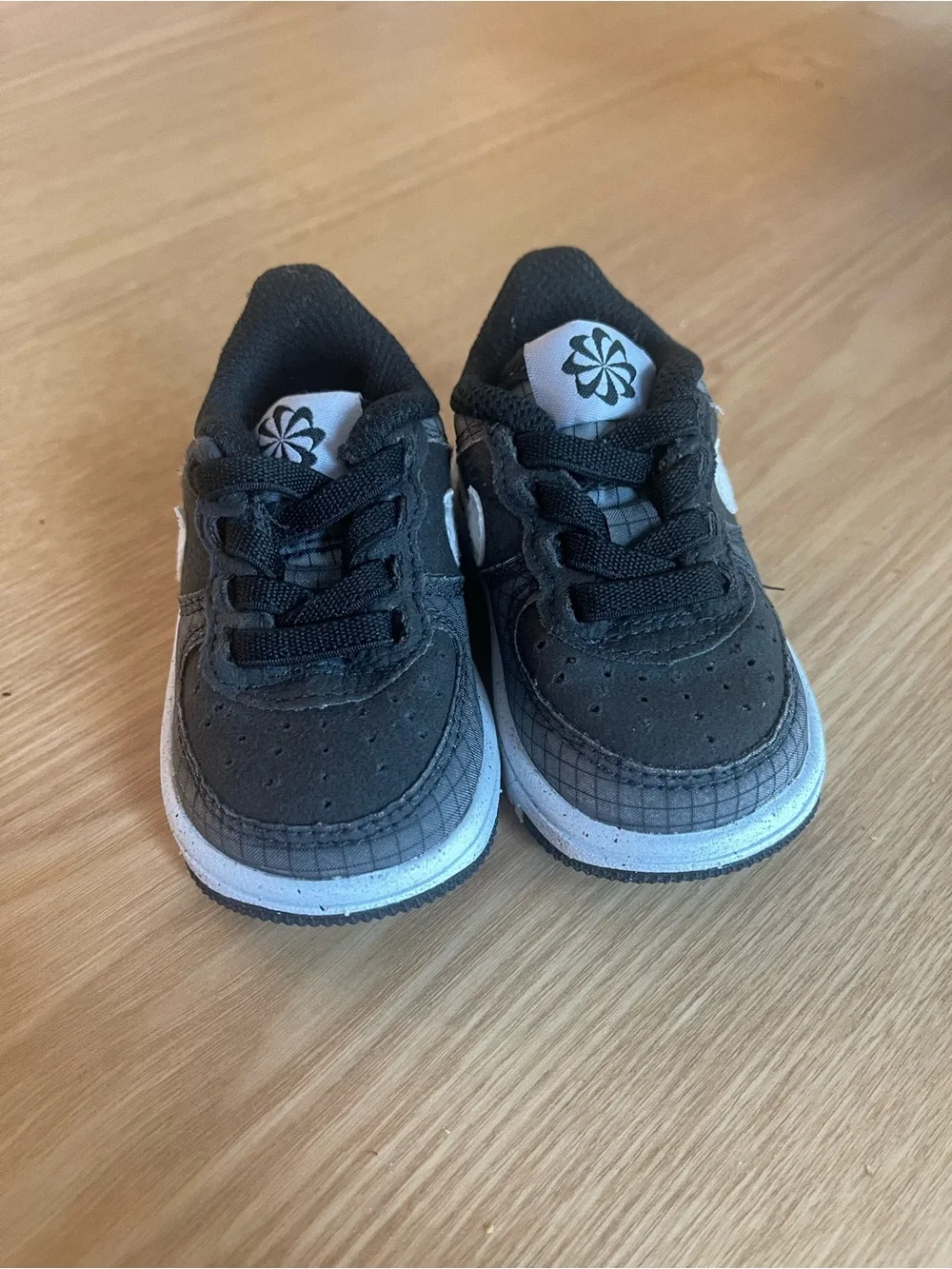 Nike Air Force 1 Crater Grid Sneakers Black/Gray BABY’s  2C NEW